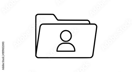Assistant folder black white icon