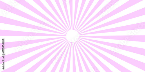Colorful spinning lines for template, banner. Pink and white radial starburst background. Sunburst Pattern Background Rays Sunburst background. Sweet rotating cartoon swirl or whirlpool.
