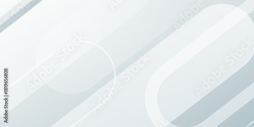 White Minimal Abstract Background. Modern shiny white diagonal rounded lines pattern. Minimal geometric.
