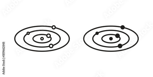 Space icon with editable stroke and flat vector pack