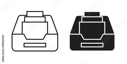 Store files icon with editable stroke and flat vector pack