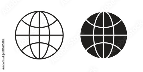 Website icon with editable stroke and flat vector pack