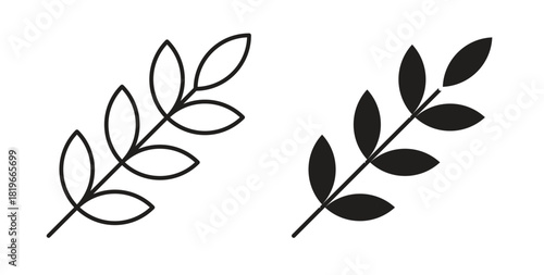 Wheat icon with editable stroke and flat vector pack