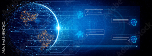 AI chatbot interface facilitates communication, chatbot, and AI interaction for automated user support and information exchange Vouch © InfiniteFlow
