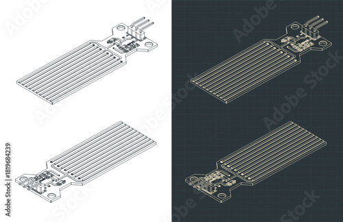 Arduino water level sensor isometric drawings