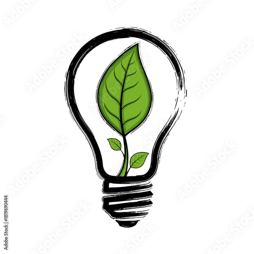Eco friendly light bulb concept for green energy solutions and sustainable environment initiatives