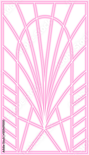 Narrow fanburst lines spread in tight neon rays forming symmetric geometry with sunburst expansion.