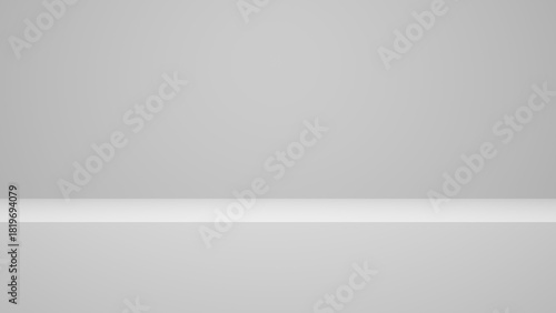 Fototapeta Naklejka Na Ścianę i Meble -  Empty white abstract white surface tabletop on white wall background - high quality 3d render