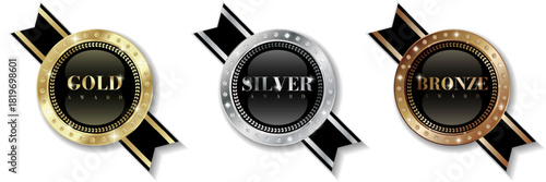 A luxurious bronze medal, adorned with sparkling diamonds 