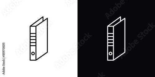 Binder icons vector symbol with editable stroke lines for web designs