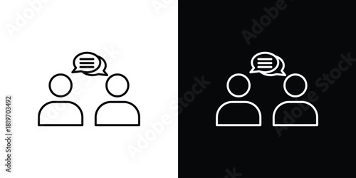 Communication icons vector symbol with editable stroke lines for web designs