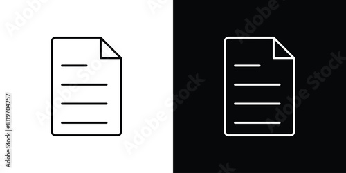 Copy icons vector symbol with editable stroke lines for web designs