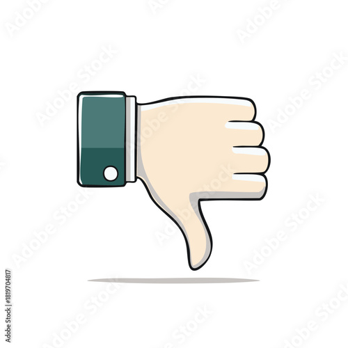 Thumbs Down Gesture Icon Showing Disapproval or Negative Feedback
