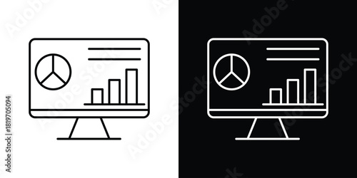 Dashboard icons vector symbol with editable stroke lines for web designs