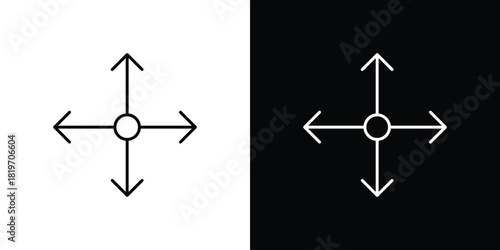 Drag icons vector symbol with editable stroke lines for web designs