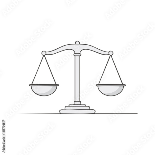 Symbolic Scales of Justice Balance and Fairness Concept