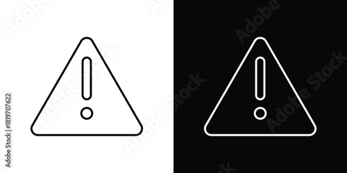 Error icons vector symbol with editable stroke lines for web designs