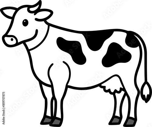  Cow udder icon, simple vector outline , white background
