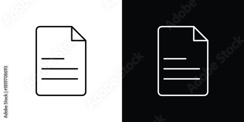 File icons vector symbol with editable stroke lines for web designs