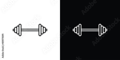 Gym icons vector symbol with editable stroke lines for web designs