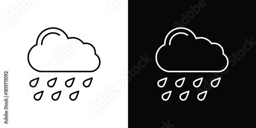 Hail icons vector symbol with editable stroke lines for web designs