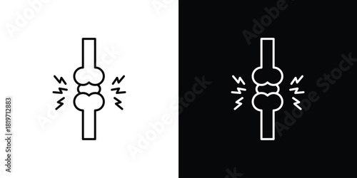 Joint icons vector symbol with editable stroke lines for web designs