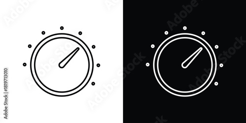 Knob icons vector symbol with editable stroke lines for web designs