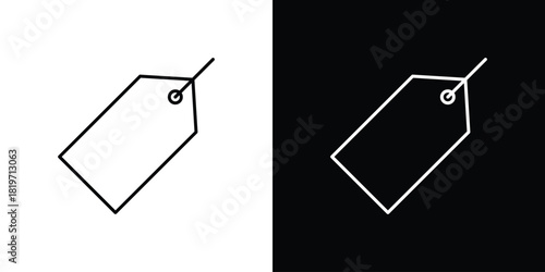 Label icons vector symbol with editable stroke lines for web designs
