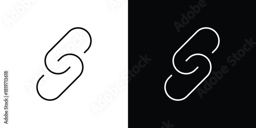 Link icons vector symbol with editable stroke lines for web designs