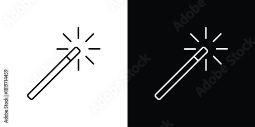 Magic icons vector symbol with editable stroke lines for web designs