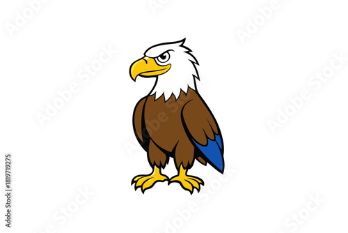 Eagle bird cartoon art vector illustration