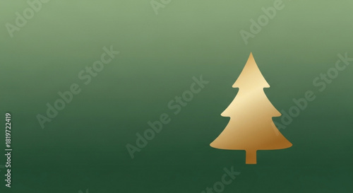 Elegant golden Christmas tree for festive holiday designs, adding a touch of luxury and warmth to your seasonal projects, ready for greetings and promotions