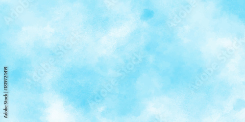 Soft, airy blue clouds blending into a bright sky, creating a calm, refreshing atmosphere with smooth, misty textures and gentle watercolor-like gradients.