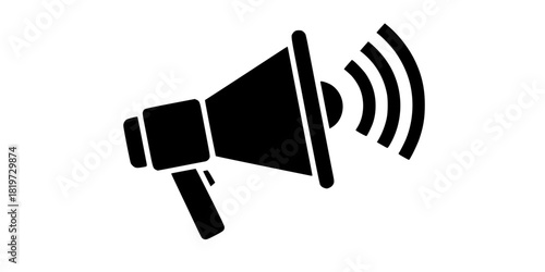 Digital Outreach Megaphone Wi-Fi Signal Flat Vector Icon