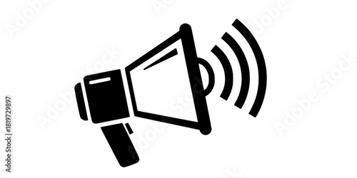 Digital Outreach Megaphone Wi-Fi Signal Flat Vector Icon