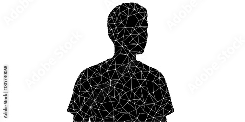Targeted Audience Grid Pattern Silhouette Flat Vector