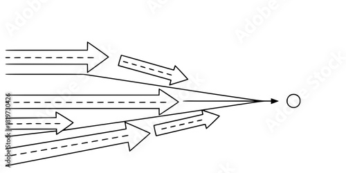 Conversion Path Funnel Narrowing Flat Vector Diagram