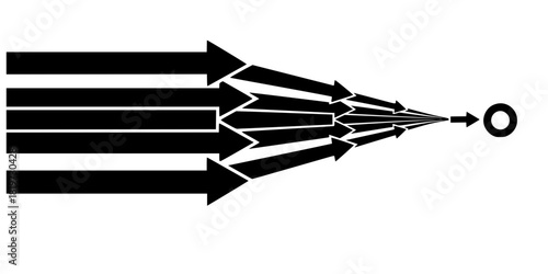 Conversion Path Funnel Narrowing Flat Vector Diagram