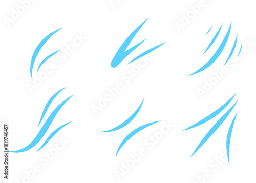 Hand-drawn wind blowing line icon. Doodle swirl breeze symbol for weather design. Air flow, windy, storm, and motion elements. Simple swirl cloud outline for forecast and animation use.