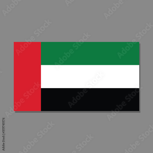 United Arab Emirates (UAE) National Flag Graphic