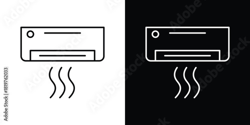 Air conditioner icons vector template, EPS 10 for design