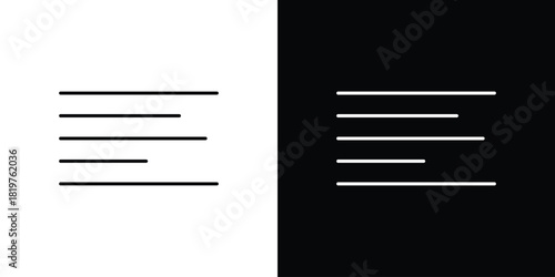 Align left icons vector template, EPS 10 for design