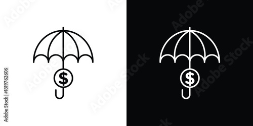 assets protection icons vector template, EPS 10 for design
