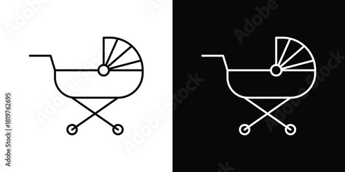Baby carriage icons vector template, EPS 10 for design