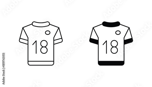 Jersey line icon vector stock with white background