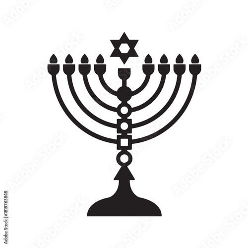Hanukkah menorah simple vector design 