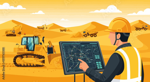 Technological integration in construction site operations, innovative planning