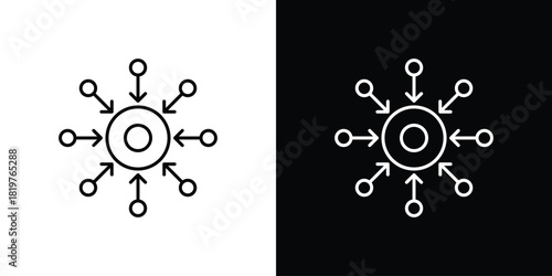 Centralized icons vector template, EPS 10 for design