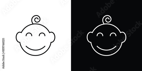 Child head icons vector template, EPS 10 for design