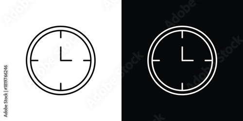 Clock seven icons vector template, EPS 10 for design
